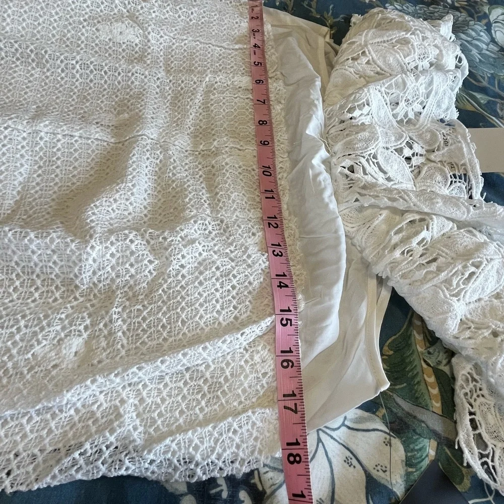 Tuckernuck Avalon White Lace Mini Dress GORGEOUS Bridal Beach Boho XS and Small - Picture 9 of 11
